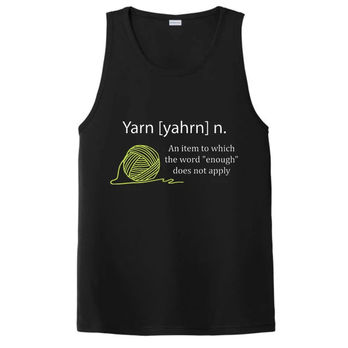 Yarn Noun Definition Funny Knitting Crochet Knitting Outfit Performance Tank