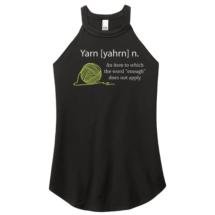 Yarn Noun Definition Funny Knitting Crochet Knitting Outfit Women’s Perfect Tri Rocker Tank