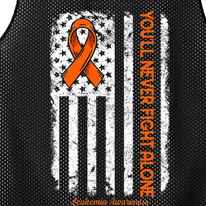 Youll Never Fight Alone Blood Cancer Leukemia Awareness Mesh Reversible Basketball Jersey Tank