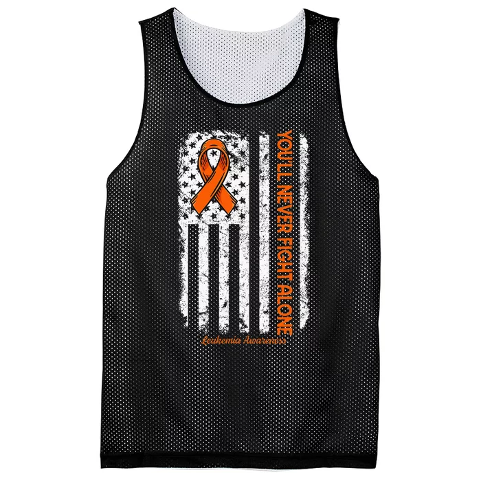 Youll Never Fight Alone Blood Cancer Leukemia Awareness Mesh Reversible Basketball Jersey Tank