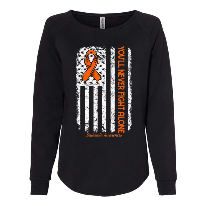 Youll Never Fight Alone Blood Cancer Leukemia Awareness Womens California Wash Sweatshirt