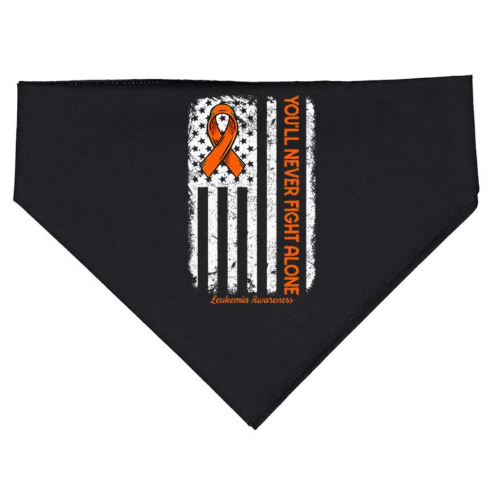 Youll Never Fight Alone Blood Cancer Leukemia Awareness USA-Made Doggie Bandana