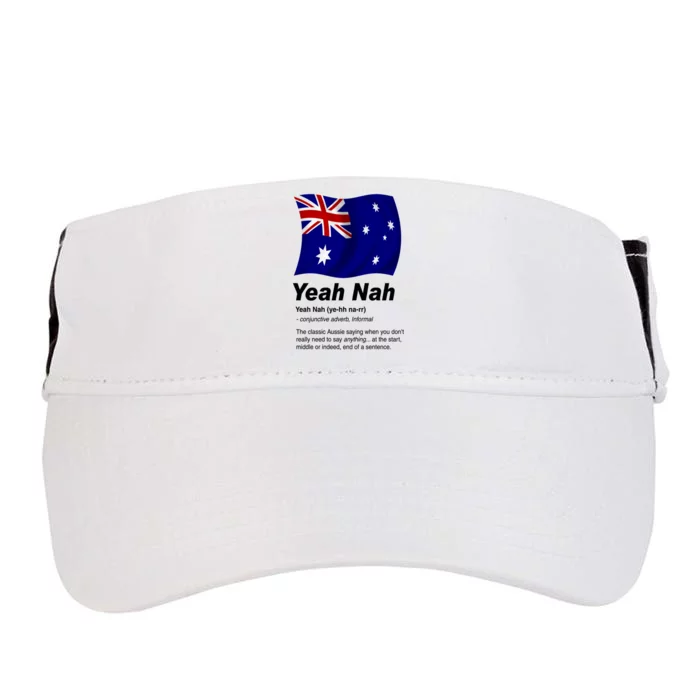 Yeah Nah | Funny Australian Slang, Phrase And Humor Definition Adult Drive Performance Visor