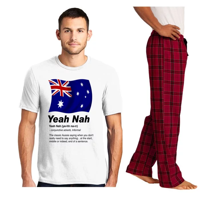 Yeah Nah | Funny Australian Slang, Phrase And Humor Definition Pajama Set