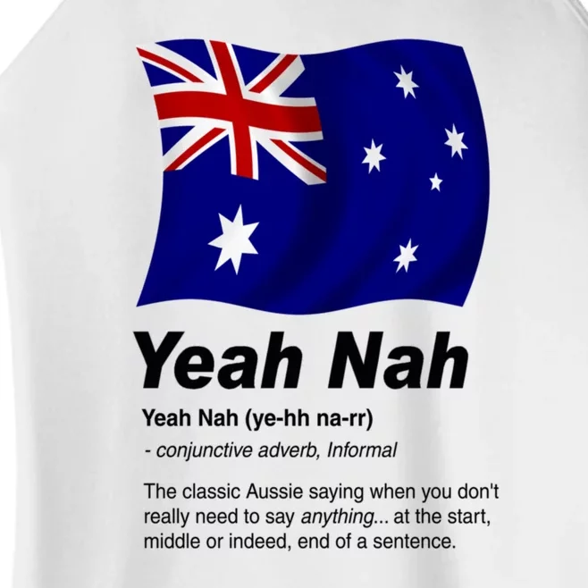 Yeah Nah | Funny Australian Slang, Phrase And Humor Definition Women’s Perfect Tri Rocker Tank