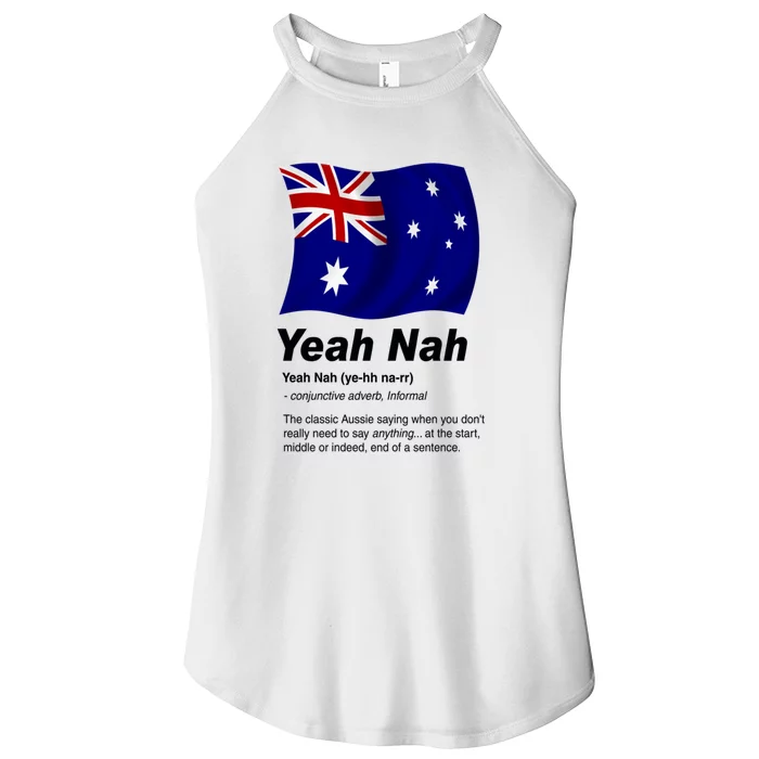 Yeah Nah | Funny Australian Slang, Phrase And Humor Definition Women’s Perfect Tri Rocker Tank