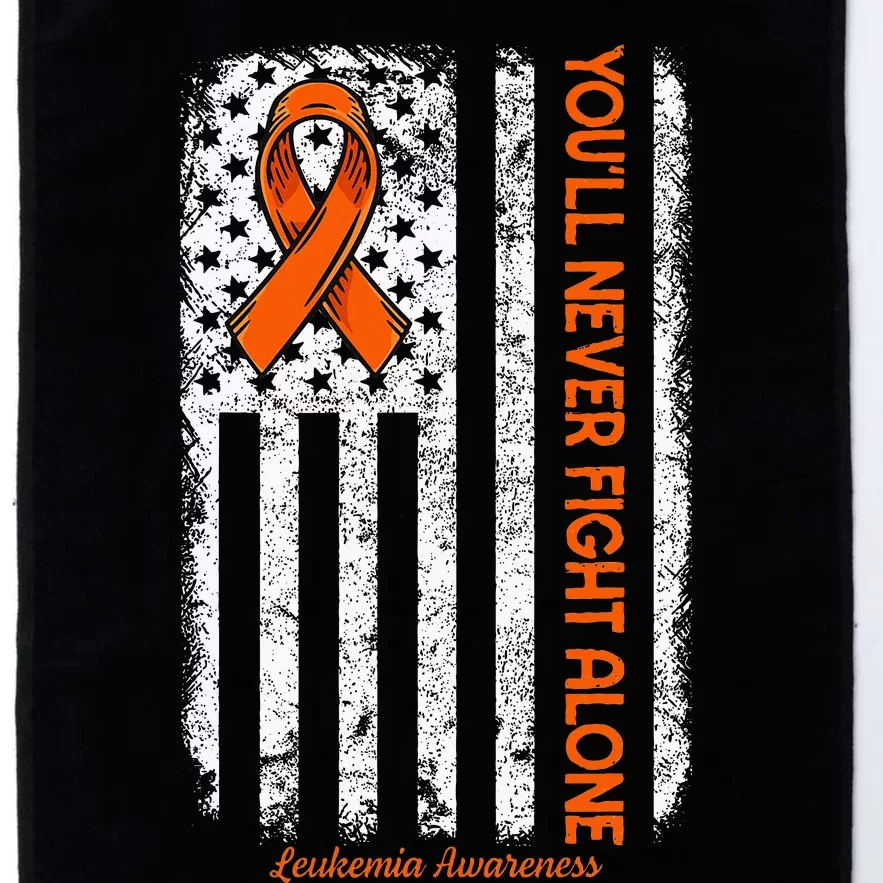 YouLl Never Fight Alone Blood Cancer Leukemia Awareness Platinum Collection Golf Towel