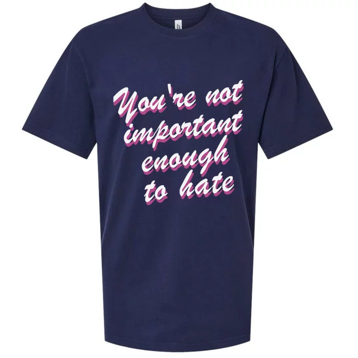 Youre Not Important Enough To Hate Vanderpump Rules  Bravo Gift Sueded Cloud Jersey T-Shirt