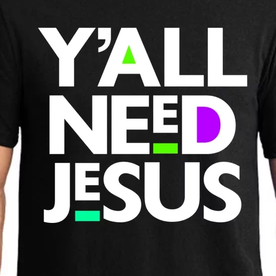 Ya'll Need Jesus Funny Easter Family Mom Dad Gift Pajama Set