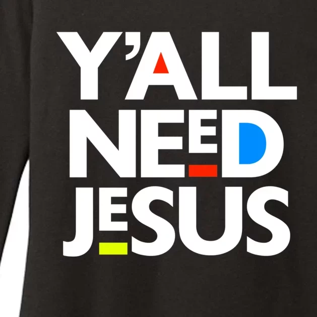 Ya'll Need Jesus Funny Easter Family Mom Dad Gift Womens CVC Long Sleeve Shirt