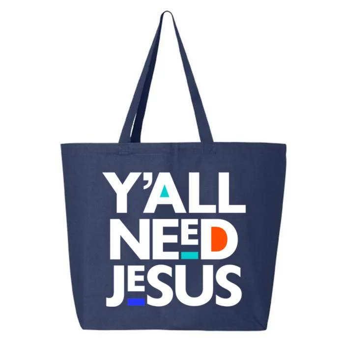 Ya'll Need Jesus Funny Easter Family Mom Dad Gift 25L Jumbo Tote