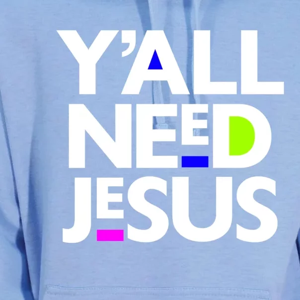 Ya'll Need Jesus Funny Easter Family Mom Dad Gift Unisex Surf Hoodie