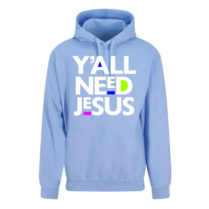 Ya'll Need Jesus Funny Easter Family Mom Dad Gift Unisex Surf Hoodie