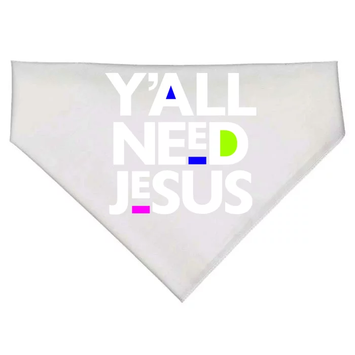 Ya'll Need Jesus Funny Easter Family Mom Dad Gift USA-Made Doggie Bandana