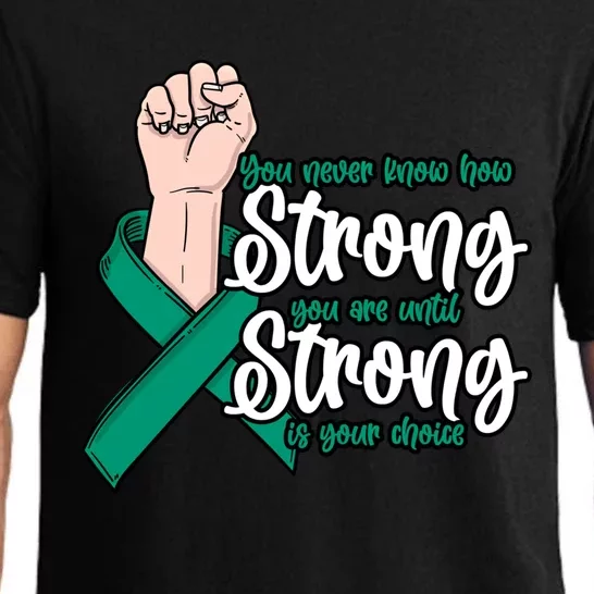 You Never Know How Strong You Are Liver Disease Awareness Gift Pajama Set