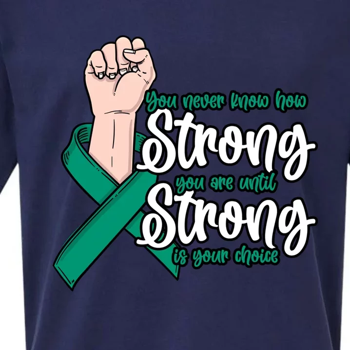 You Never Know How Strong You Are Liver Disease Awareness Gift Sueded Cloud Jersey T-Shirt