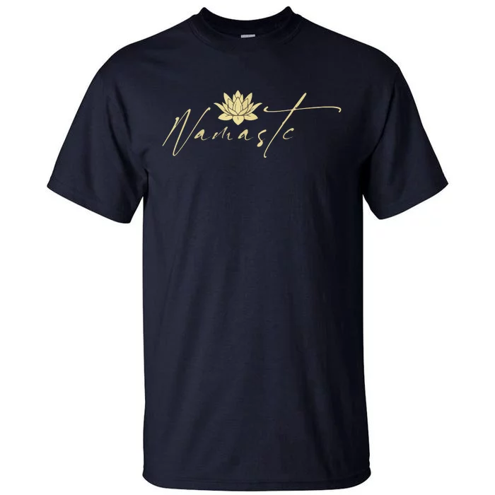 Yoga Namaste Lotus Flower Meditation Lifestyle Tall T-Shirt