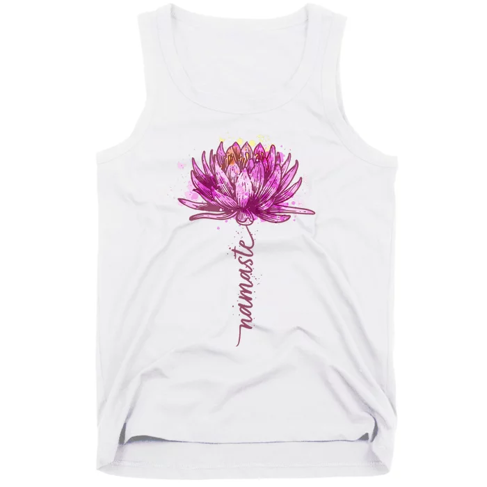 Yoga Namaste Lotus Flower Yoga Water Lily Yoga Tank Top