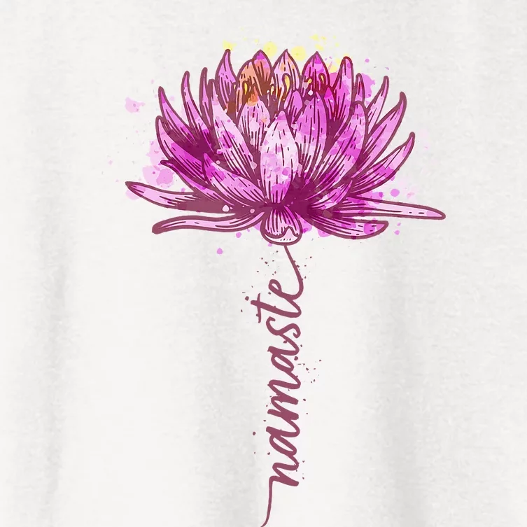 Yoga Namaste Lotus Flower Yoga Water Lily Yoga Women's Crop Top Tee