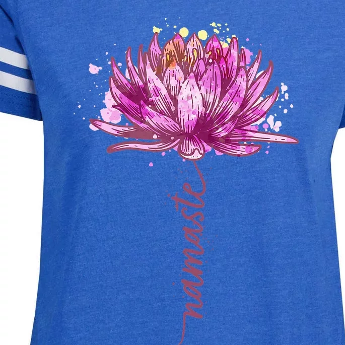 Yoga Namaste Lotus Flower Yoga Waterlily Yoga Enza Ladies Jersey Football T-Shirt