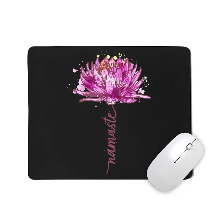 Yoga Namaste Lotus Flower Yoga WaterLily Yoga Mousepad