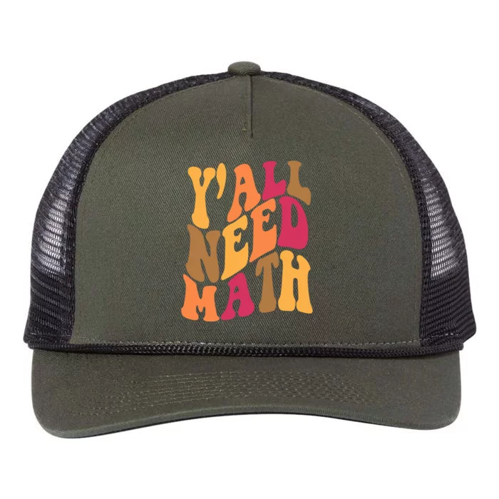 Yall Need Math Funny Teacher Gift Retro Rope Trucker Hat Cap