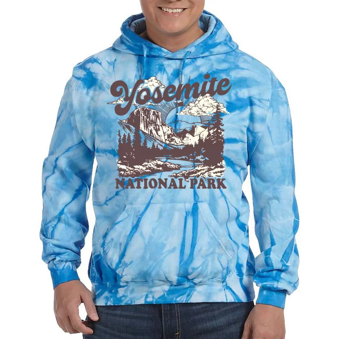 Yosemite National Park California Half Dome Vintage Tie Dye Hoodie