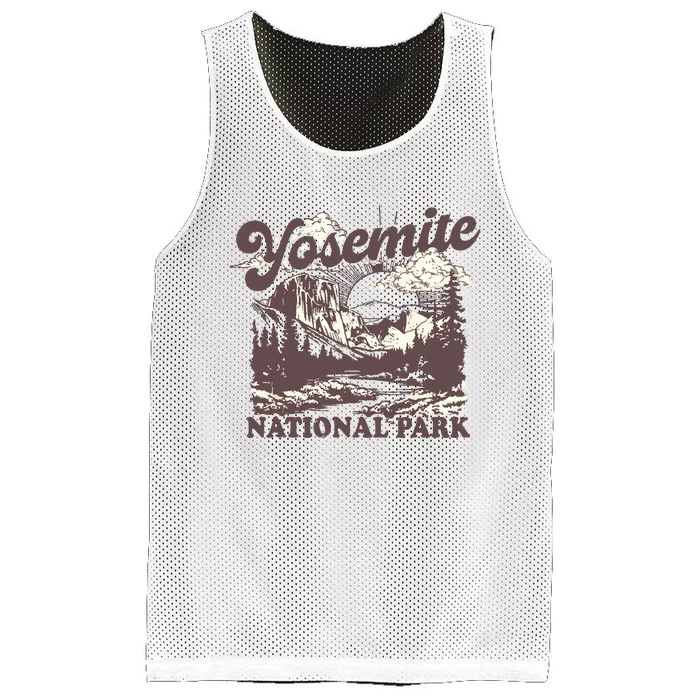 Yosemite National Park California Half Dome Vintage Mesh Reversible Basketball Jersey Tank