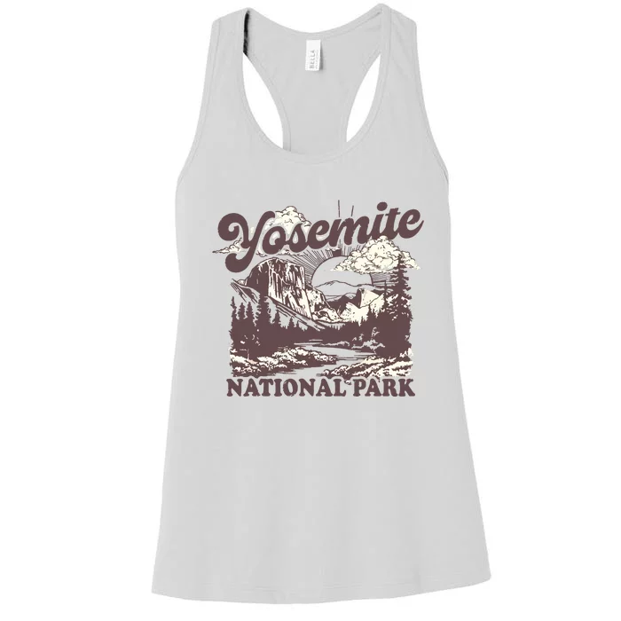 Yosemite National Park California Half Dome Vintage Women's Racerback Tank