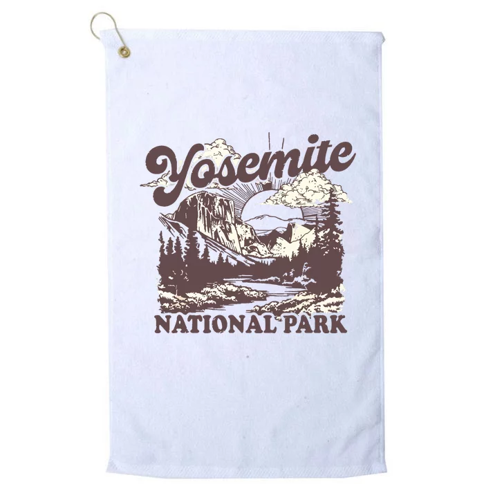 Yosemite National Park California Half Dome Vintage Platinum Collection Golf Towel