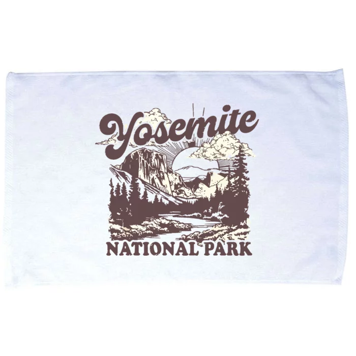 Yosemite National Park California Half Dome Vintage Microfiber Hand Towel