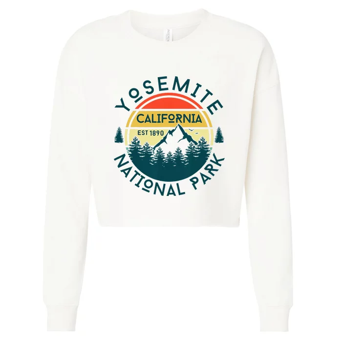 Yosemite National Park California Hiking Nature Outdoors Cropped Pullover Crew