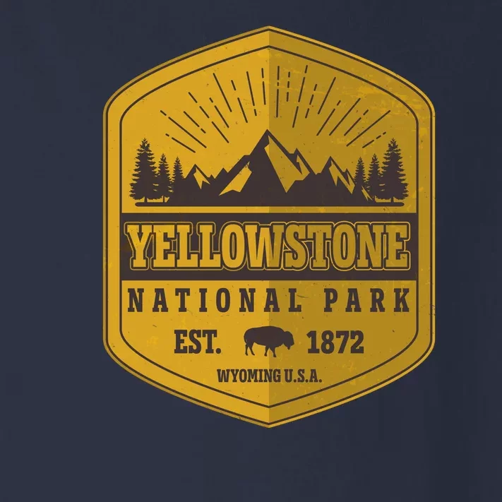 Yellowstone National Park Est 1872 Wyoming USA Gold Emblem Toddler Long Sleeve Shirt