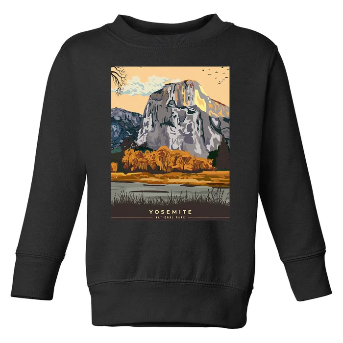 Yosemite National Park Retro Toddler Sweatshirt