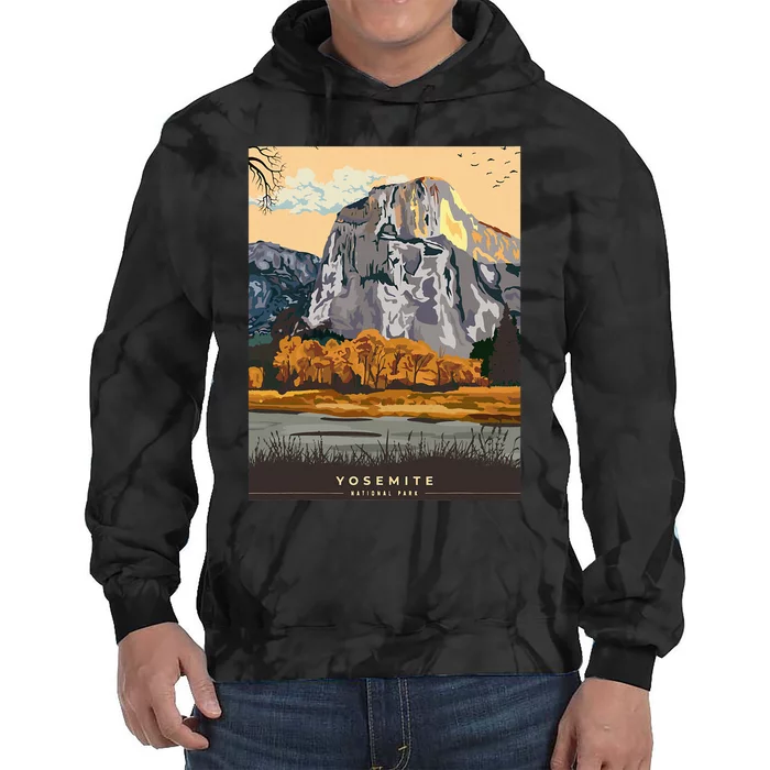 Yosemite National Park Retro Tie Dye Hoodie