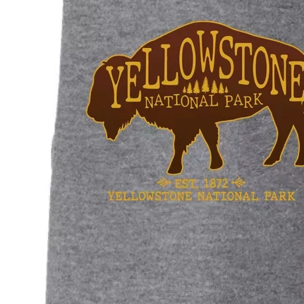 Yellowstone National Park EST 1872 Buffalo Logo Doggie 3-End Fleece Hoodie