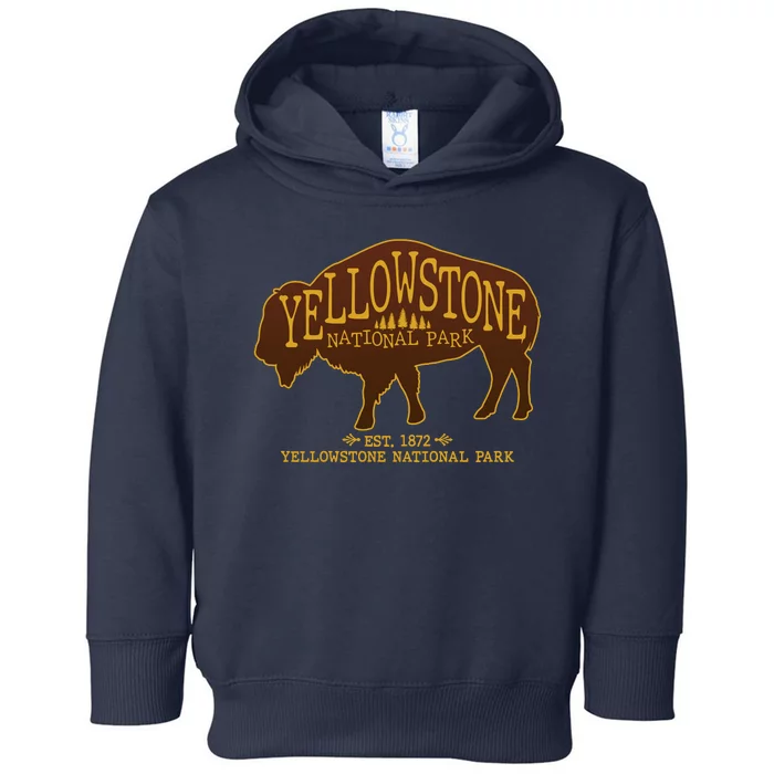 Yellowstone National Park EST 1872 Buffalo Logo Toddler Hoodie