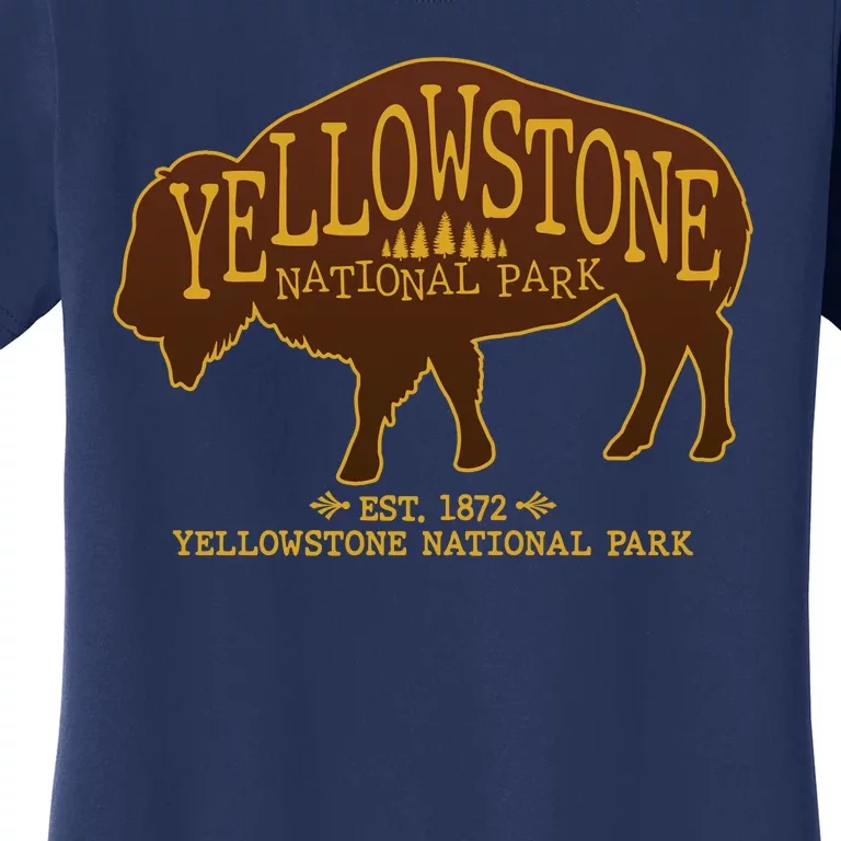 Yellowstone National Park EST 1872 Buffalo Logo Women's T-Shirt