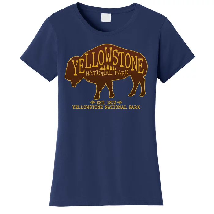 Yellowstone National Park EST 1872 Buffalo Logo Women's T-Shirt