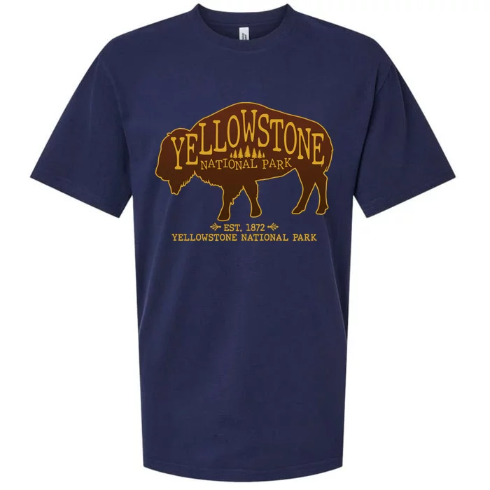 Yellowstone National Park EST 1872 Buffalo Logo Sueded Cloud Jersey T-Shirt