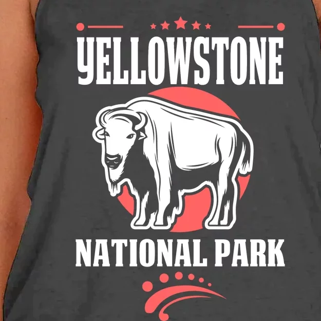 Yellowstone National Park Women's Knotted Racerback Tank