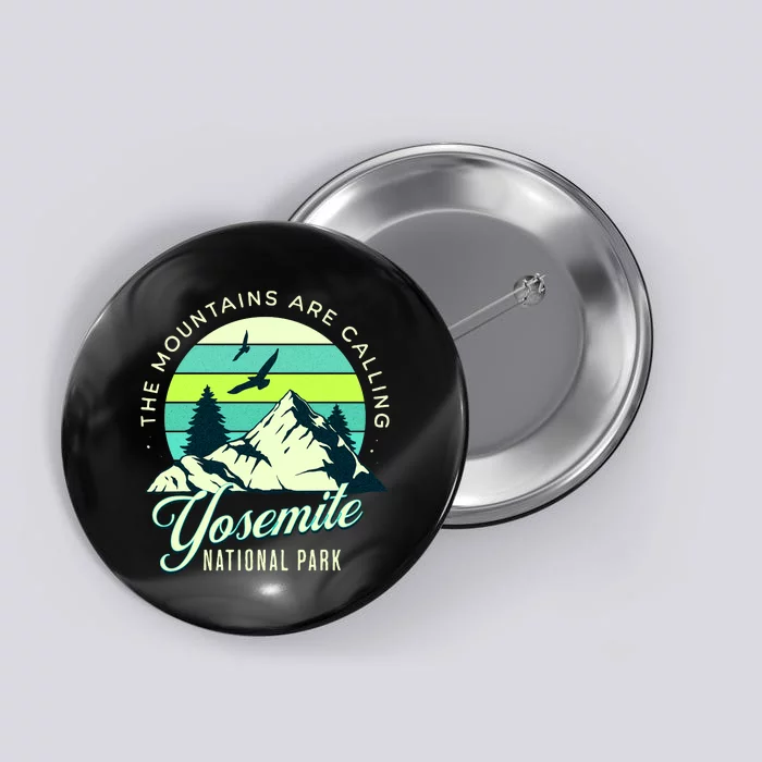 Yosemite National Park Camping Hiking Family Vacation Button