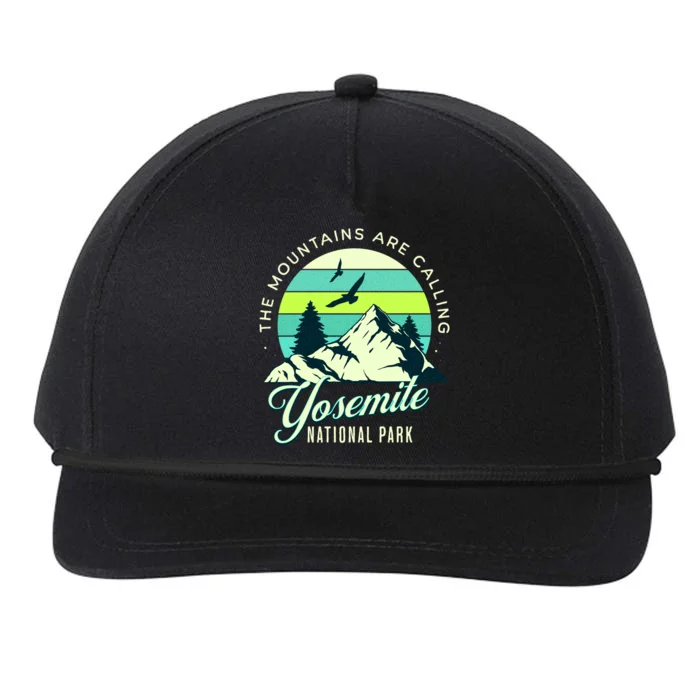 Yosemite National Park Camping Hiking Family Vacation Snapback Five-Panel Rope Hat