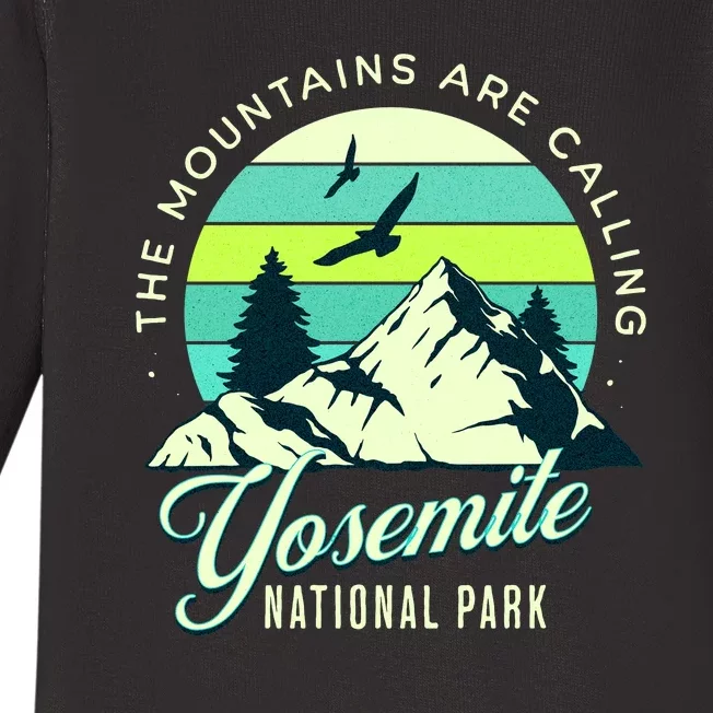 Yosemite National Park Camping Hiking Family Vacation Baby Long Sleeve Bodysuit