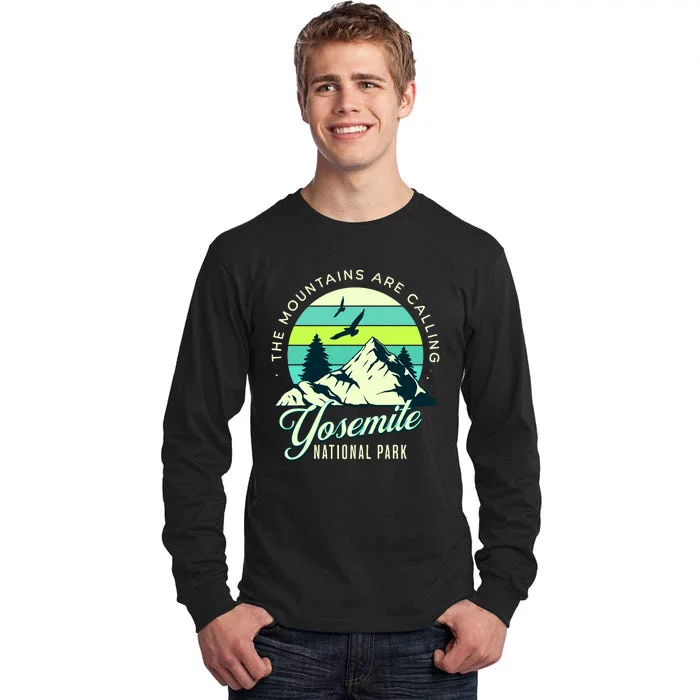 Yosemite National Park Camping Hiking Family Vacation Tall Long Sleeve T-Shirt