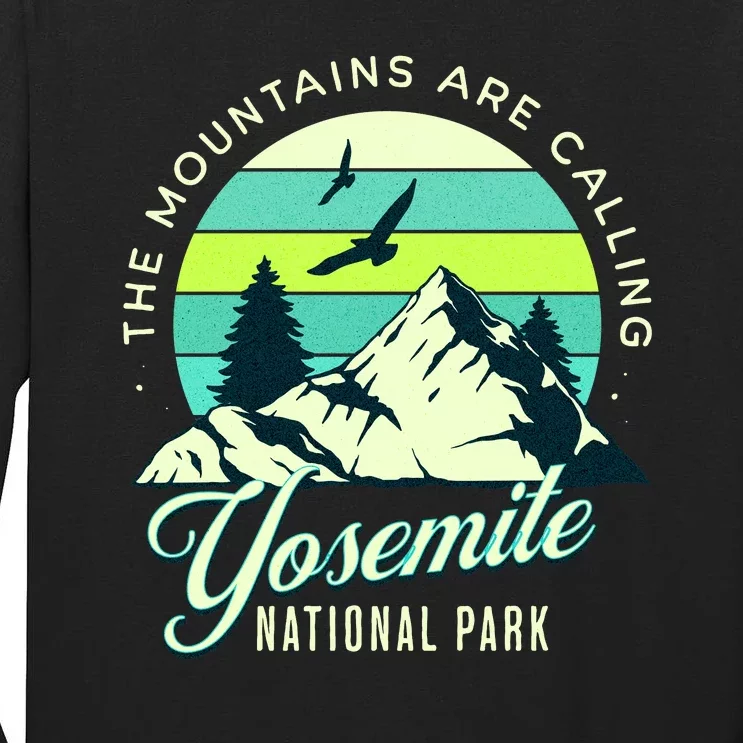 Yosemite National Park Camping Hiking Family Vacation Tall Long Sleeve T-Shirt