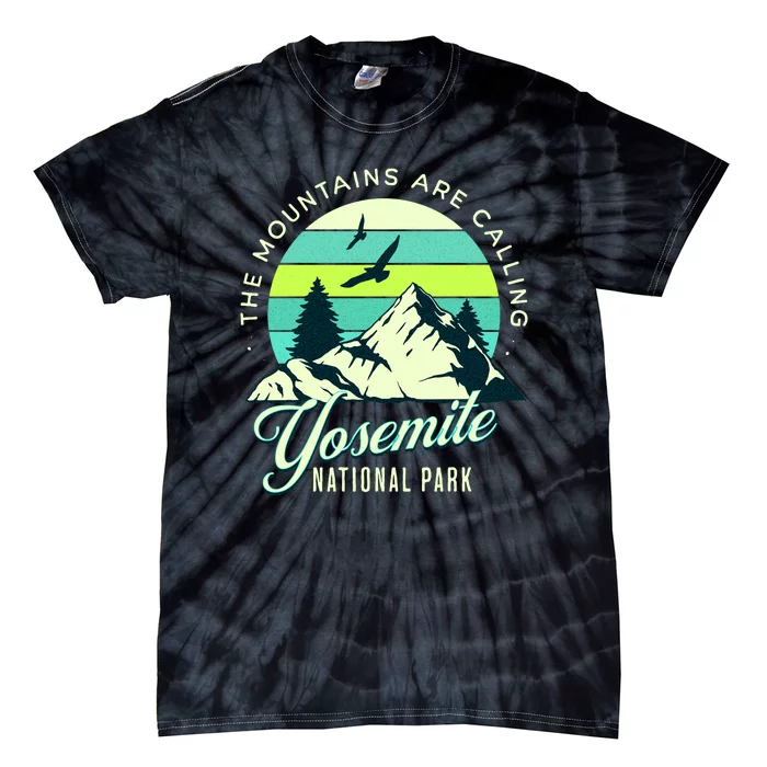 Yosemite National Park Camping Hiking Family Vacation Tie-Dye T-Shirt