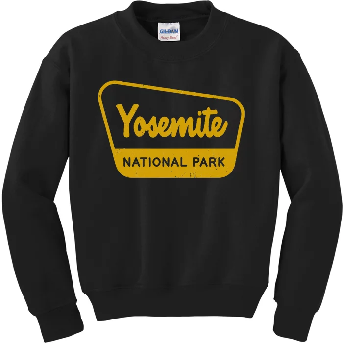 Yosemite National Park Vintage Inspired Sign Graphic Kids Sweatshirt