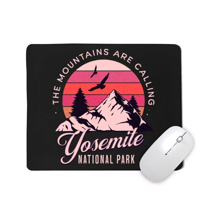 Yosemite National Park Camping Hiking Family Vacation Mousepad