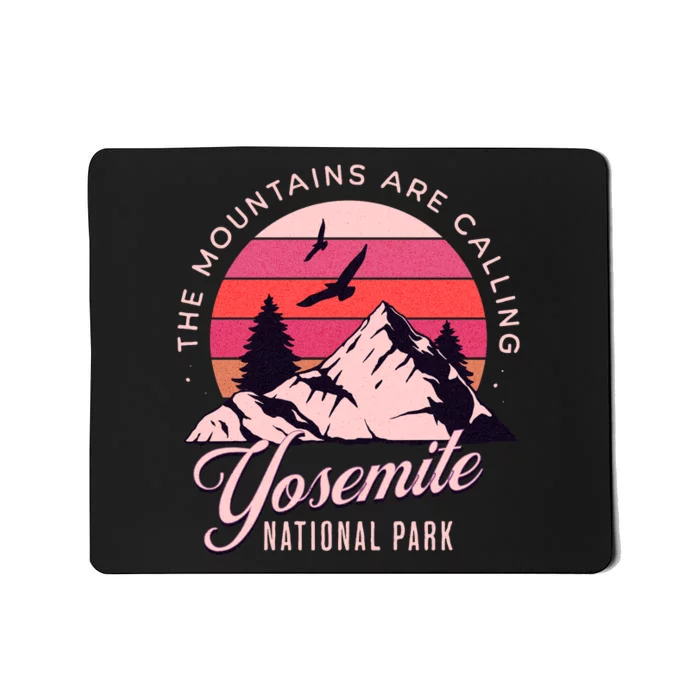 Yosemite National Park Camping Hiking Family Vacation Mousepad